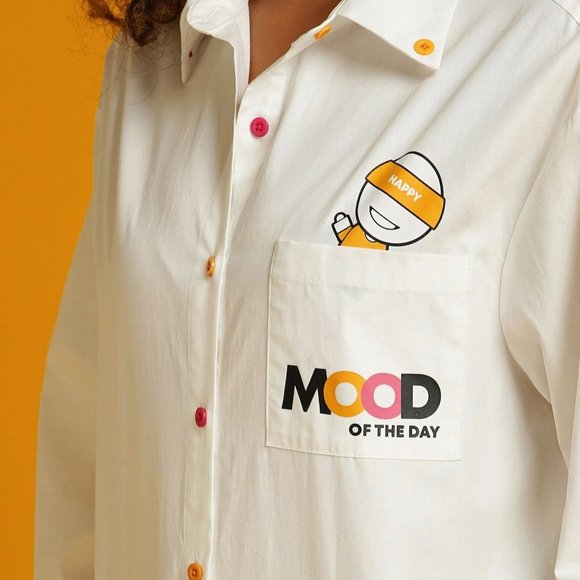 PSYCHODON by YSY | Mood Of The Day | 100% Cotton Button Front Shirt | NWT - Picture 8 of 15